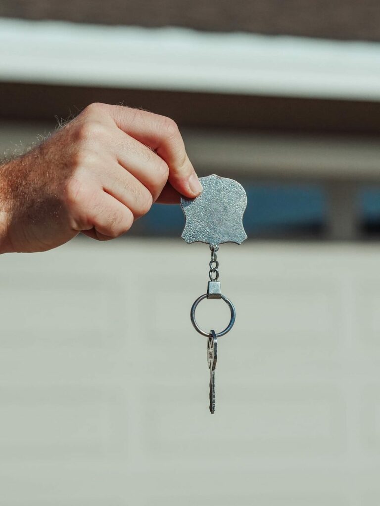 hand holding key
